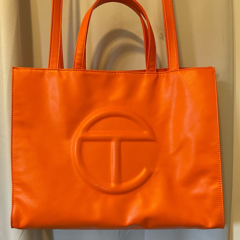 Medium Orange Shopping Bag